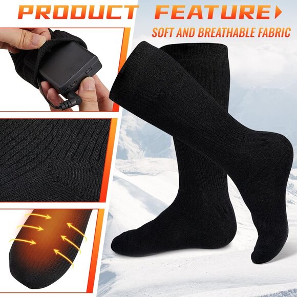 Unisex Battery Operated Electric Heated Socks 1 Pair - Picture 4 of 7